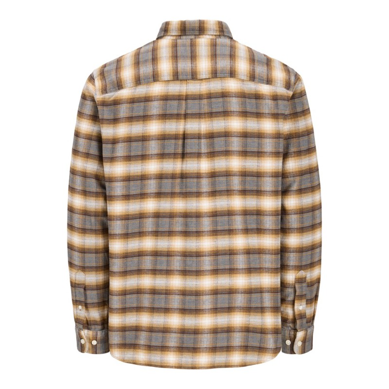 JACK & JONES PLUS Stanley flannel langærmet skjorte - Walnut