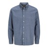 JACK & JONES JUNIOR Stanley flannel langærmet skjorte - Estate Blue