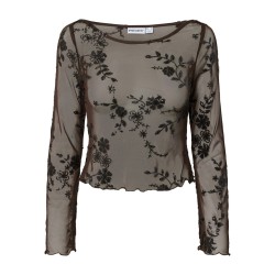 PIECES Vita langærmet bluse - Wren