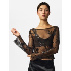 PIECES Vita langærmet bluse - Wren