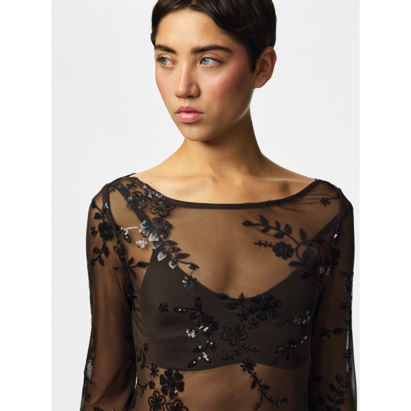 PIECES Vita langærmet bluse - Wren
