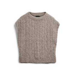 PIECES Nosie poncho - Fossil