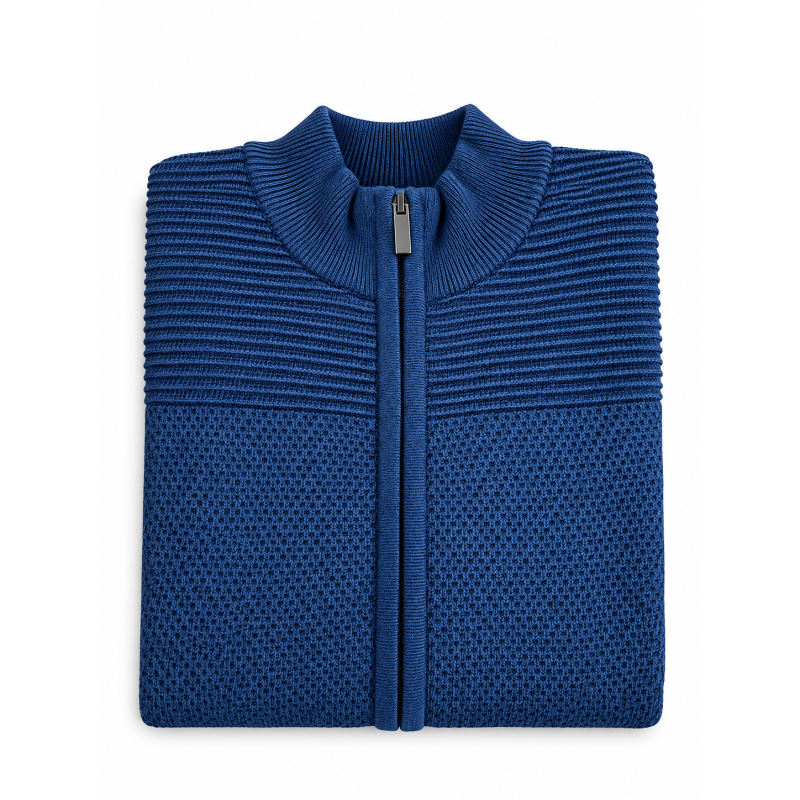 BERTNSON Strikcardigan - Navy