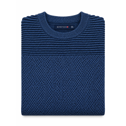 BERTNSON Striktrøje - Navy