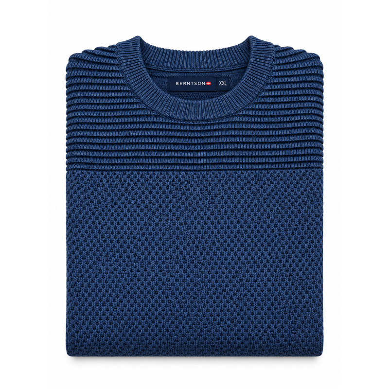 BERNTSON Striktrøje - Navy
