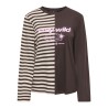 ONLY Lava half striped langærmet bluse - Black Coffee