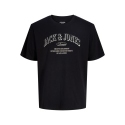 JACK & JONES PLUS Denver logo T-shirt - Black