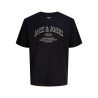 JACK & JONES PLUS Denver logo T-shirt - Black