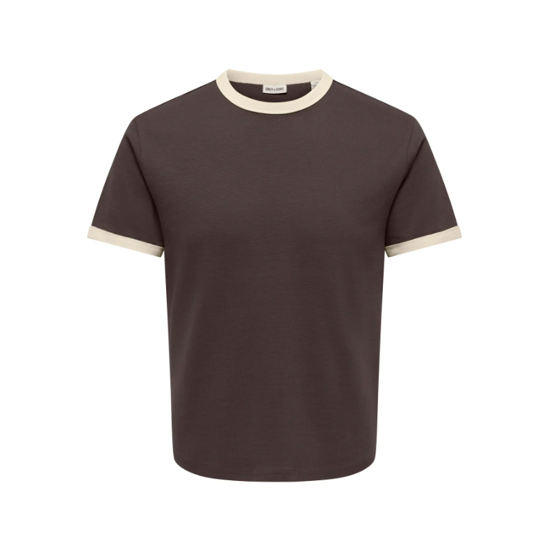 ONLY & SONS Willo T-shirt - Mulch / Antique White