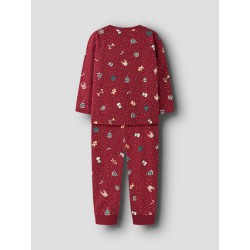 NAME IT ADULT Vismas pyjamassæt - Red Dahlia / Christmas