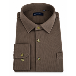 BERNTSON Strygefri skjorte - Brown