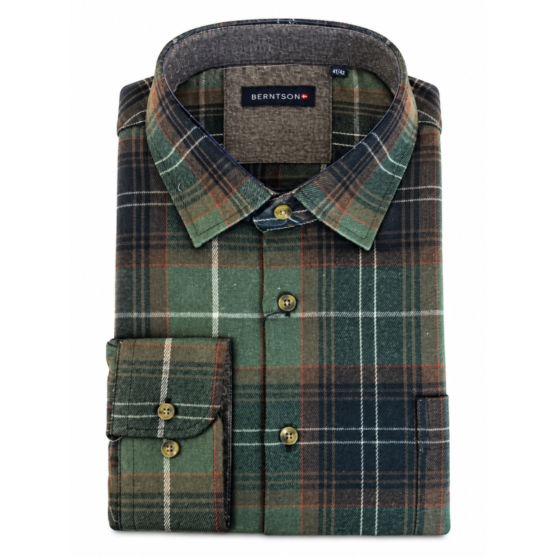 BERNTSON skjorte - Dark Green Check