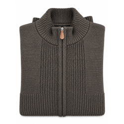 BERNTSON Strikcardigan - Brown