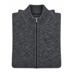 BERNTSON Strikcardigan - Anthracite