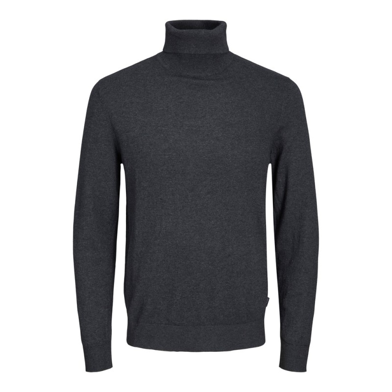 JACK & JONES Emil roll neck striktrøje - Dark Grey Melange