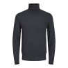 JACK & JONES Emil roll neck striktrøje - Dark Grey Melange