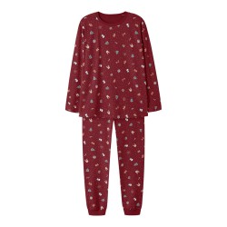 NAME IT ADULT Vismas pyjamassæt - Red Dahlia / Christmas