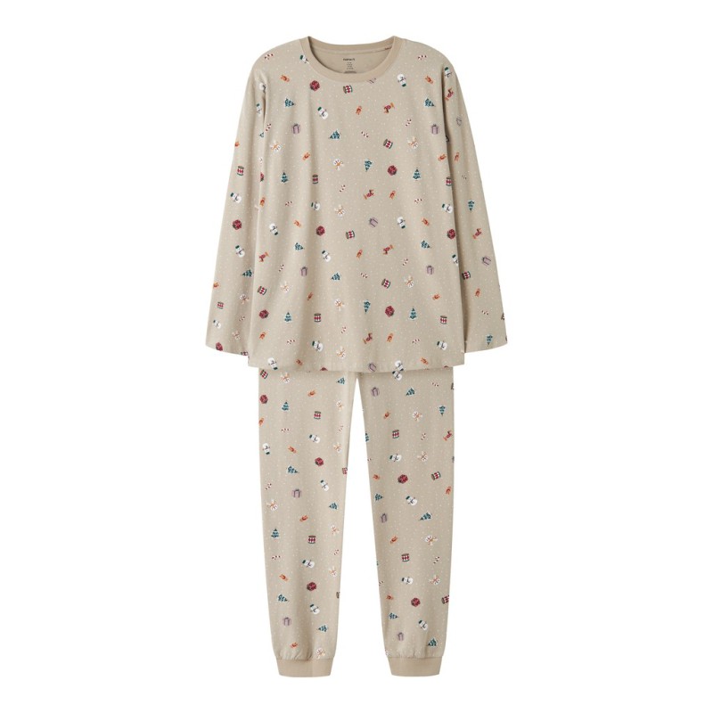 NAME IT ADULT Vismas pyjamassæt - Pure Cashmere / Christmas
