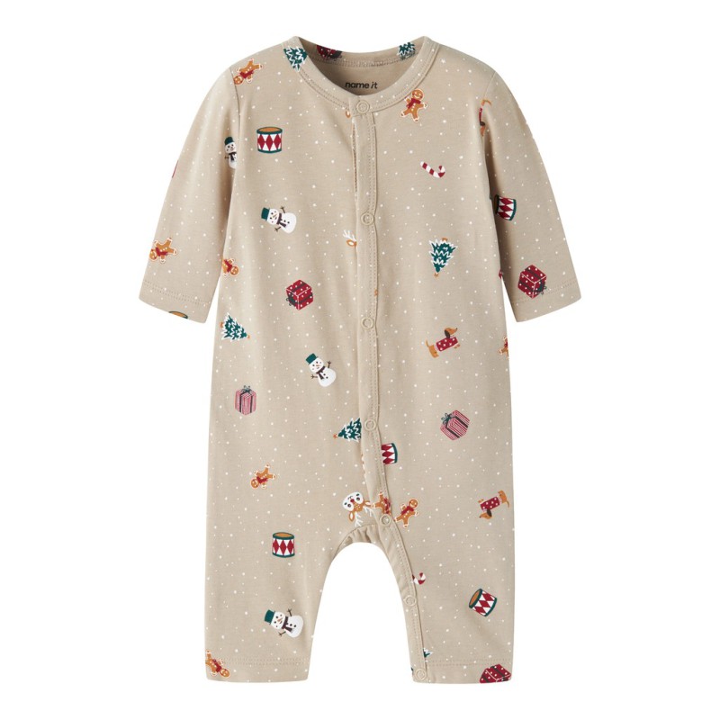 NAME IT BABY Vismas natdragt - Pure Cashmere / Christmas