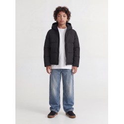 JACK & JONES JUNIOR Galaxy puffer jakke - Sort