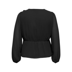 ONLY CARMAKOMA Thilda star frill v-neck bluse - Black