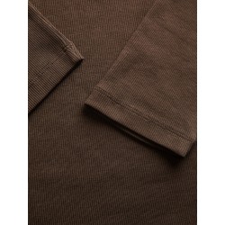 JJXX Fiffi 3/4 ærme rib v-hals bluse - Demitasse