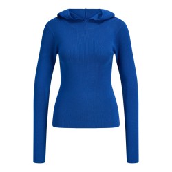 JJXX Jade tight strikhoodie - True Blue