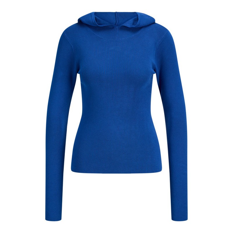 JJXX Jade tight strikhoodie - True Blue