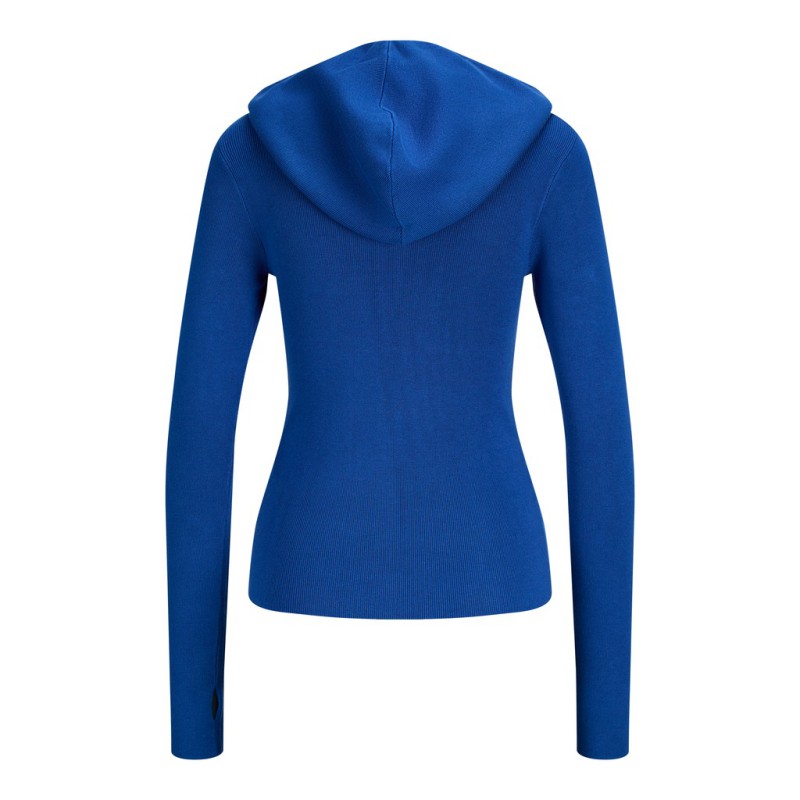 JJXX Jade tight strikhoodie - True Blue