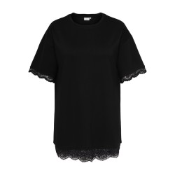 ONLY CARMAKOMA Lise lace mini kjole - Black / Black Lace