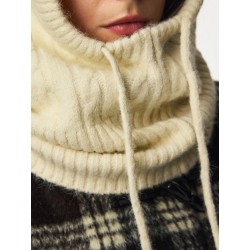 PIECES Nambi cable balaclava - Whitecap Gray