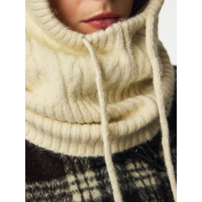 PIECES Nambi cable balaclava - Whitecap Gray