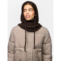 PIECES Nambi cable balaclava - Hot Fudge
