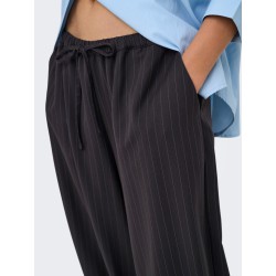 JDY Paloma pinstripe loose bukser - Chocolate Plum
