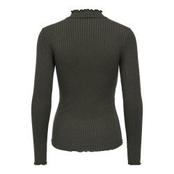 JDY Fransiska langærmet bluse - Black Olive