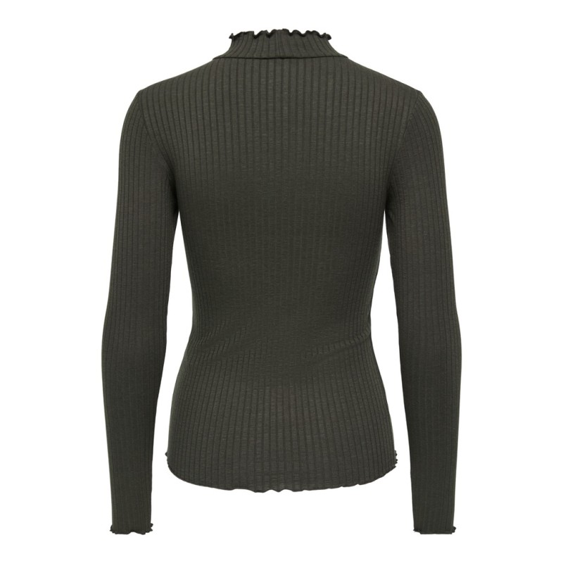JDY Fransiska langærmet bluse - Black Olive