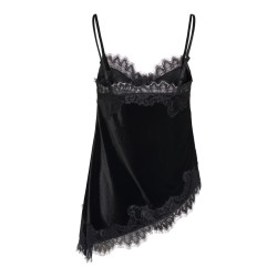 JDY Valerie velvet lace top - Black