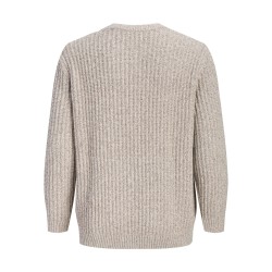 JACK & JONES PLUS Jaxon striktrøje - Sea Salt