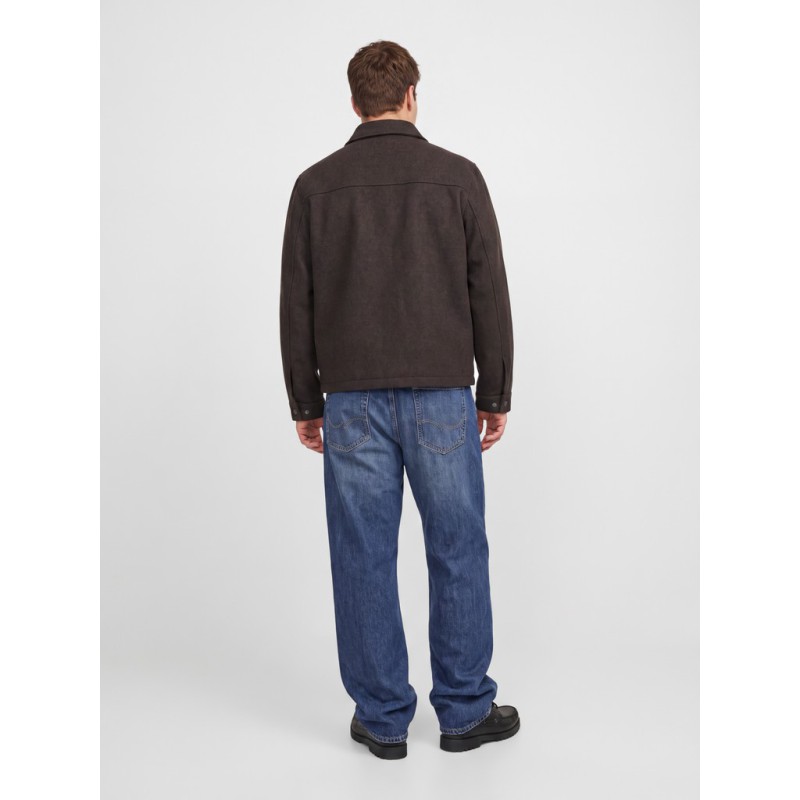 JACK & JONES PLUS Wakefield whool blend jakke - Chocolate Brown / Twill