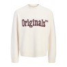 JACK & JONES Montereal ollie jaquard striktrøje - Sea Salt