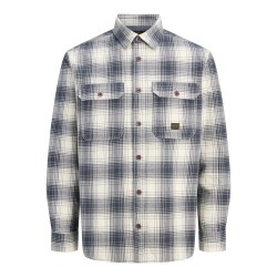 JACK & JONES Luivy check overshirt - Dark Navy