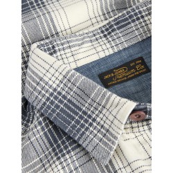 JACK & JONES Luivy check overshirt - Dark Navy