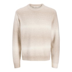 JACK & JONES JUNIOR Toronto pace dye striktrøje - Feather Gray
