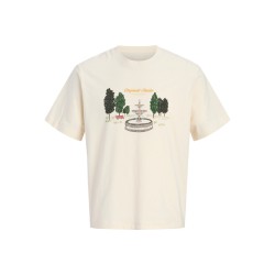 JACK & JONES Norrebro crayon T-shirt -  Antique White