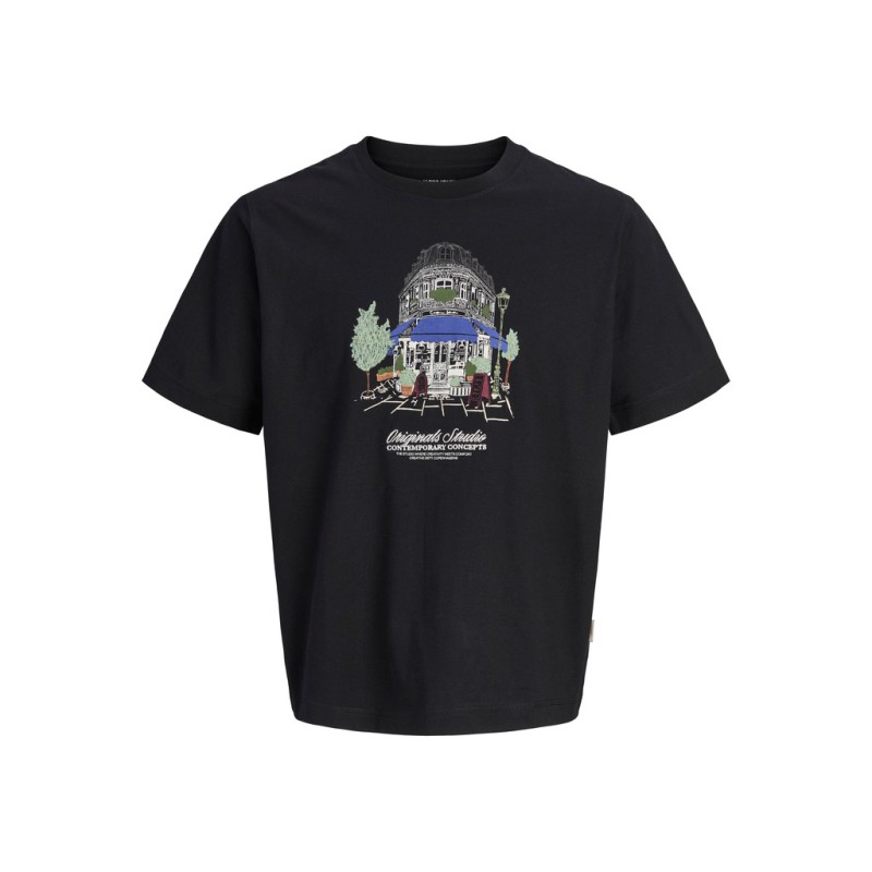 JACK & JONES Norrebro crayon T-shirt - Black