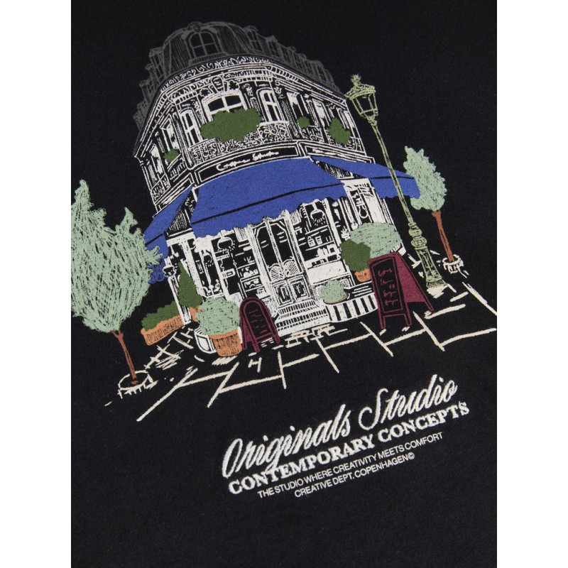 JACK & JONES Norrebro crayon T-shirt - Black