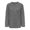 ONLY Maggie long striktrøje - Medium Grey Melange