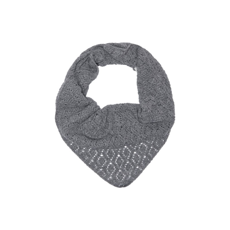 ONLY Naya strik tørklæde - Dark Grey Melange