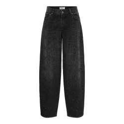 ONLY Gianna rhinestone denim jeans - Washed Black / Rhinestones
