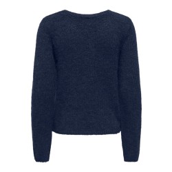 ONLY Maggie cross v-neck striktrøje - Night Sky